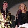 Will onstage with ravishing Raven and "Double D Avenger" director William Winckler, 2/13/03
