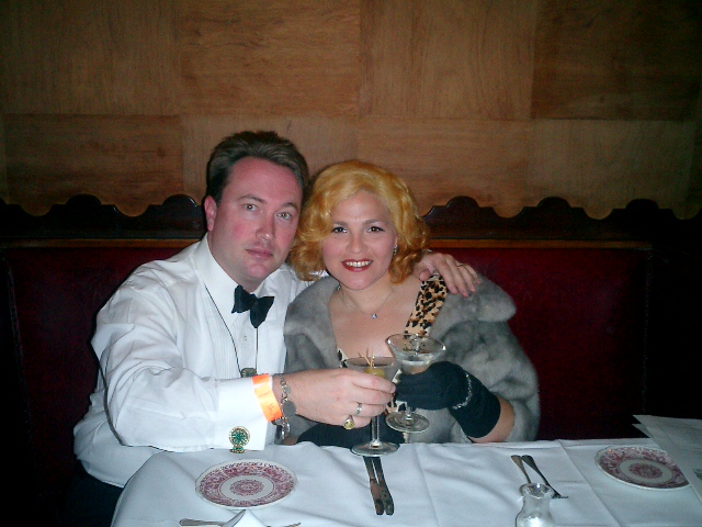 Will and Monica at famous Musso & Frank's Restaurant, Hollywood, 10/16/04