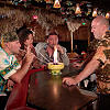 Martin pours a scorpion bowl for the thirsty mob