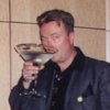 Taking a martini break before a Lecture on Scopitones at Copia in Napa, 5/31/02