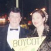 With Robert Ensler (Dino), protesting the Ocean's 11 remake, Jack London Cinema, 12/01