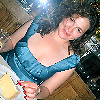 Monica enjoys bday cheesecake at Tavern on the Green,  New York, 12/15/07